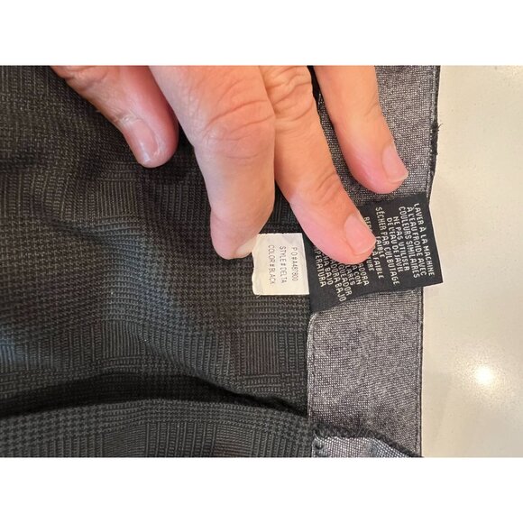 O'Neill Flat Front Shorts Black Blue Plaid Polyester Viscose Lightweight Size 38 - Picture 4 of 9